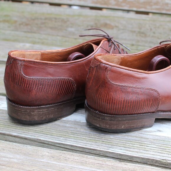 Daniele Ferradini Brown Genuine Lizard Cap Toe, Men's 7.5 M, Made in Italy, EUC - Picture 9 of 15